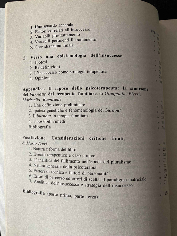 Insuccessi in psicoterapia, Piccini - Bavestrello, Franco Angeli, 1996