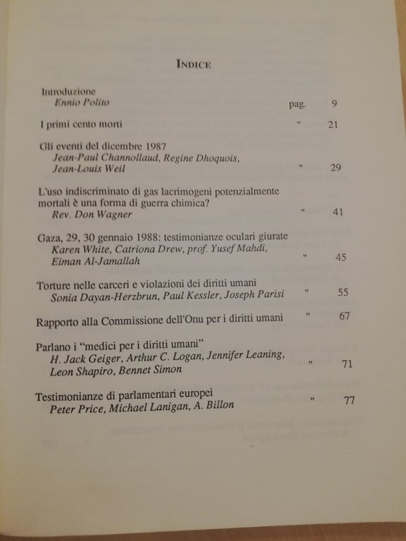 Intifada. L'insurrezione palestinese nei territori occupati, 1988