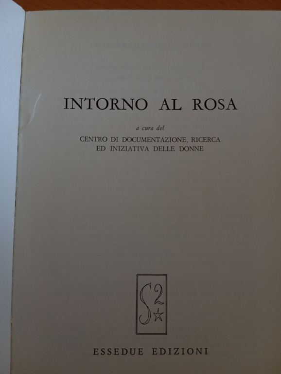 Intorno al rosa, Centro di documentazione ricerca donne, Essedue edizioni, …
