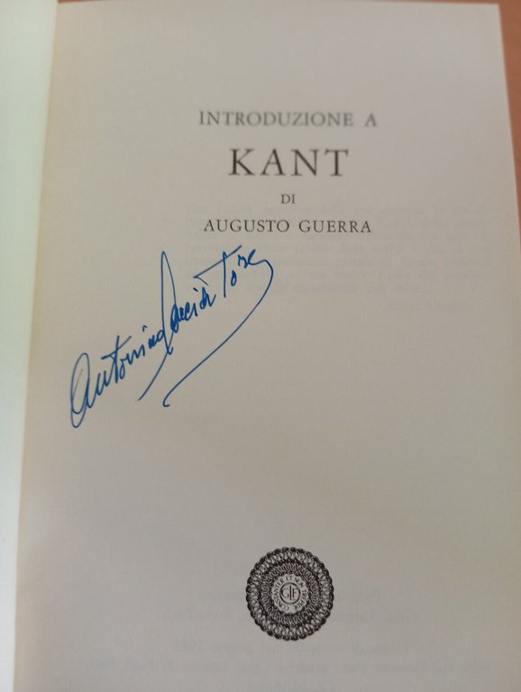 Introduzione a Kant, Augusto Guerra, Laterza, 1985