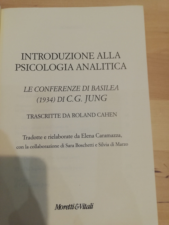 Introduzione alla psicologia analitica, C. G. Jung, conferenze Basilea,