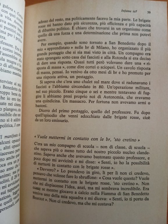 Io l'infame, Patrizio Peci, Giordano Bruno Guerri, Mondadori, 1983 | Immagine Gallery 8