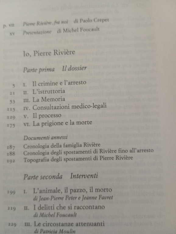 Io, Pierre Riviere, avendo sgozzato mia madre..., M. Foucault, Einaudi, …