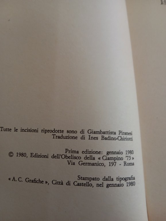 Istantanee romane, Ferdinand Gregorovius, Edizioni dell'Obelisco, 1980