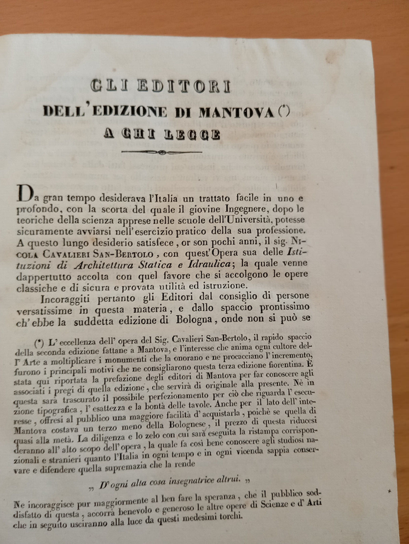 Istituzioni di architettura statica e idraulica N. Cavalieri 2 vol …