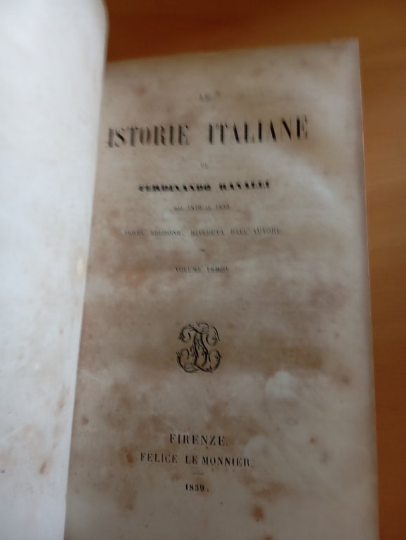 Istorie italiane, quattro volumi, Ferdinando Ranalli, Le Monnier, 1858 | Immagine Gallery 8