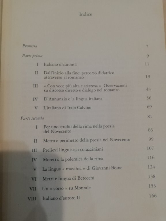 Italiano d'autore lingua e letteratura Novecento Vittorio Coletti Marietti 1989