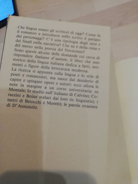 Italiano d'autore lingua e letteratura Novecento Vittorio Coletti Marietti 1989