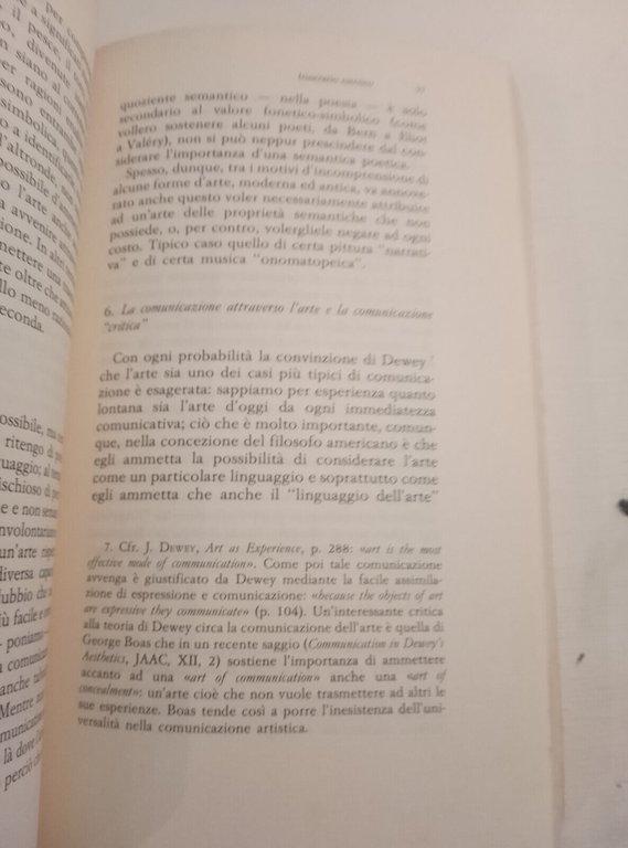 Itinerario estetico, Gillo Dorfles, Studio Tesi, 1987