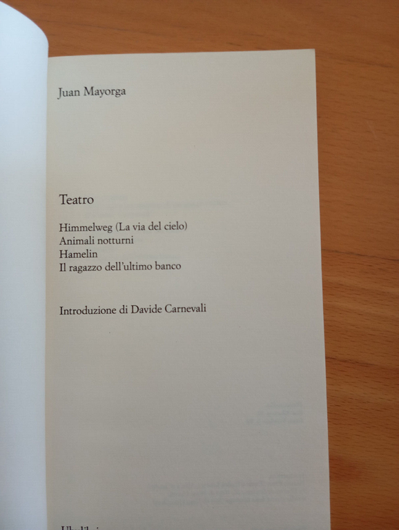 Juan Mayorga, Teatro, Ubulibri, 2008