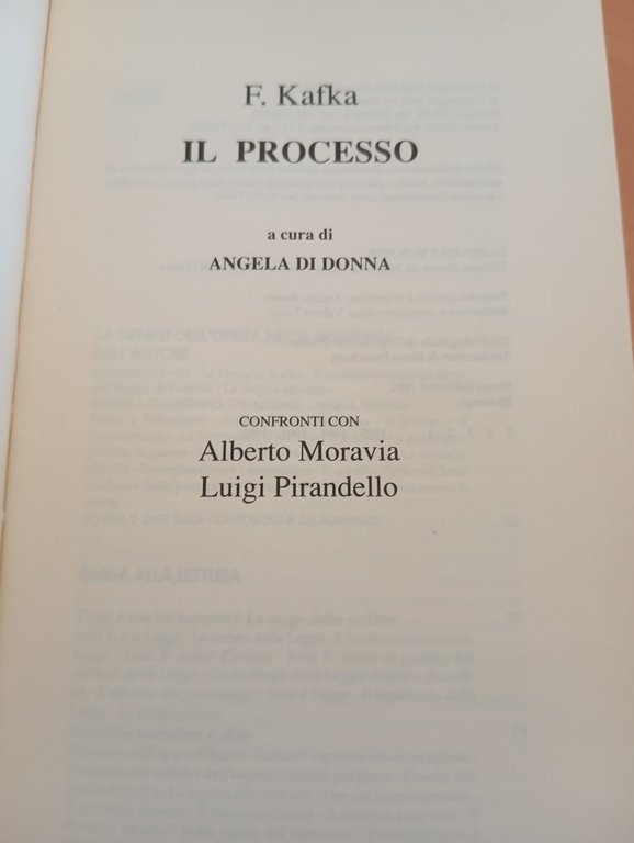 Kafka, Il processo, confronti con A. Moravia L. Pirandello, Thema, …
