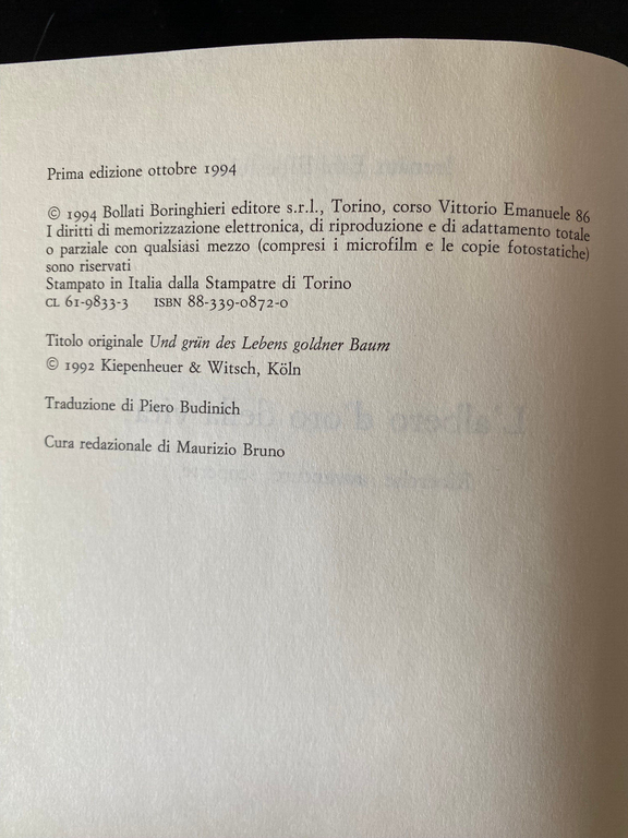 L'albero d'oro della vita, Irenaus Eibl-Eibesfeldt, Bollati Boringhieri, 1994