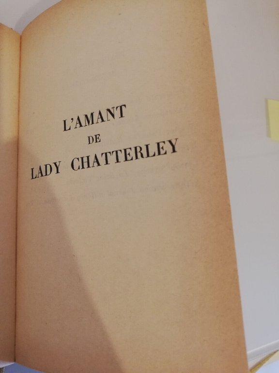 L'amant de Lady Chatterley, D. H. Lawrence, 1932, Gallimard, en …