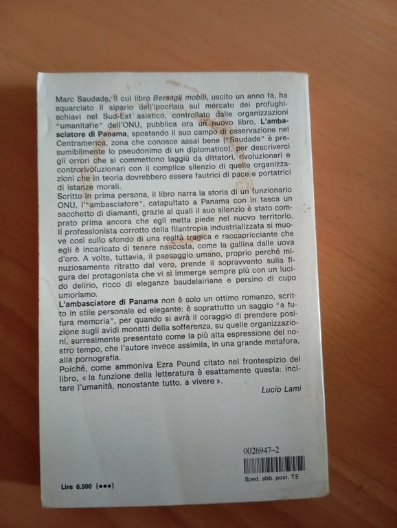 L'ambasciatore di Panama, Marc Saudade, Mondadori, 1985 | Immagine Gallery 5