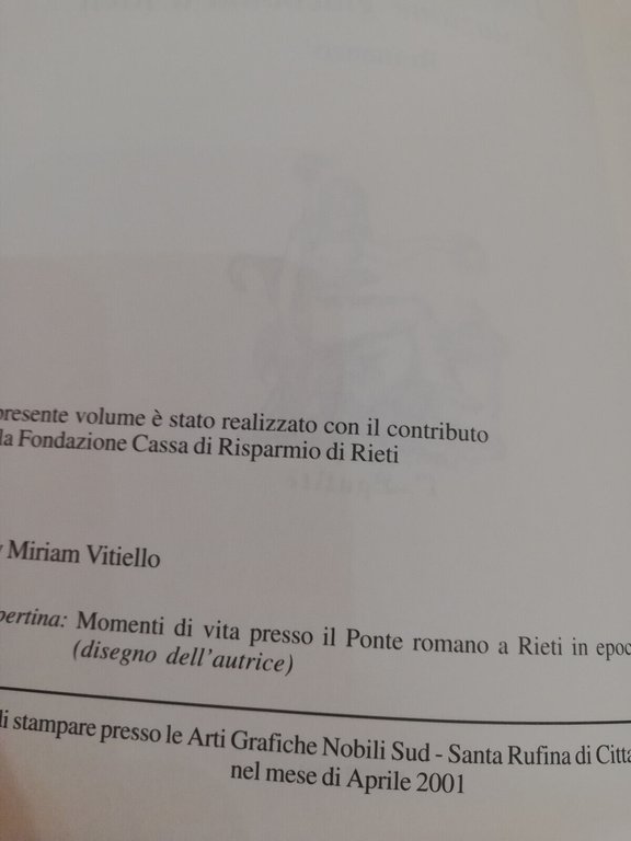 L'amico segreto nella rivoluzione giacobina a Rieti, Miriam Vitiello, 2001