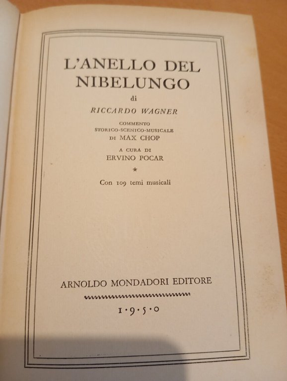 L'anello del Nibelungo, Richard Wagner, BMM Mondadori, 1950