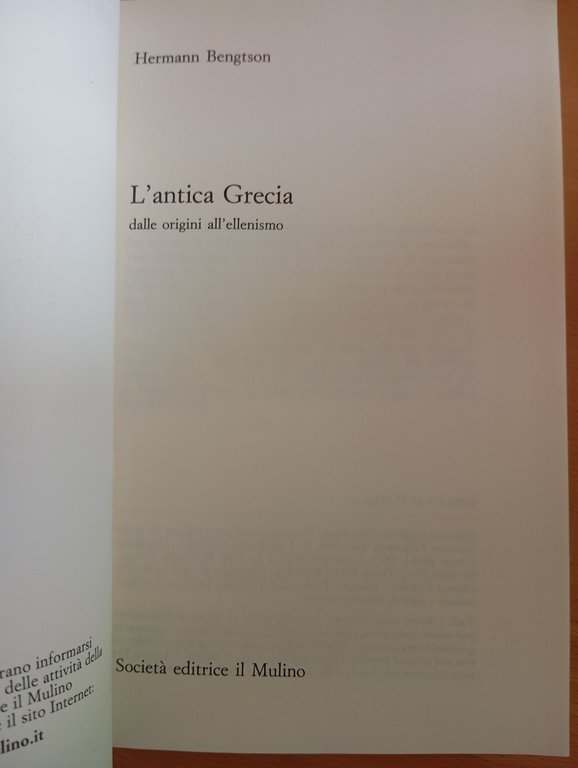 L'antica Grecia, Hermann Bengtson, Il Mulino, 1989 | Immagine Gallery 6