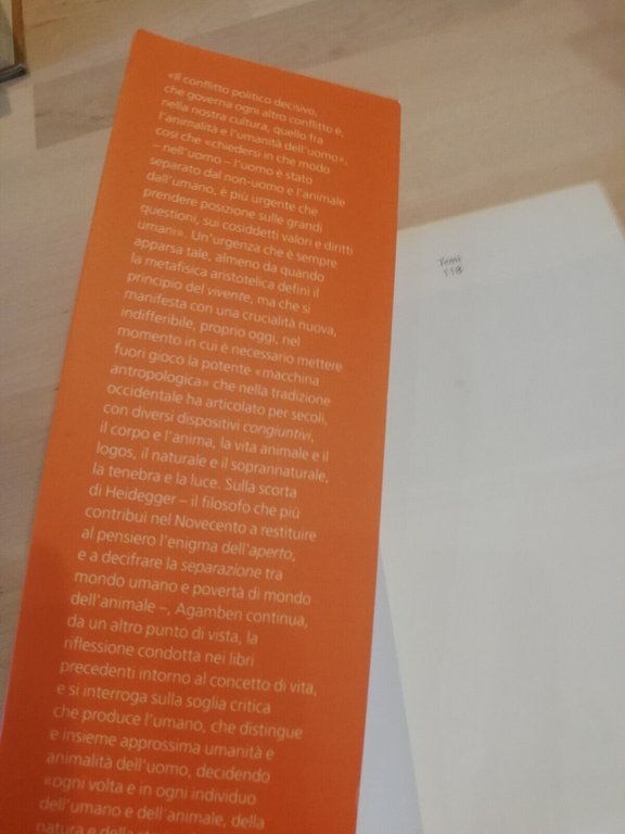 L'aperto. L'uomo e l'animale, Giorgio Agamben, Bollati Boringhieri, 2017