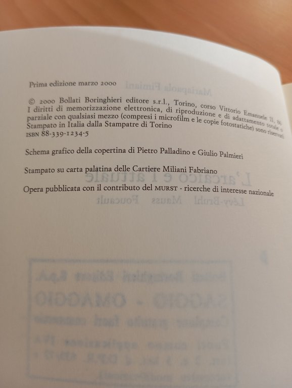 L'arcaico e l'attuale Lévy-Bruhl Mauss Foucault, Mariapaola Fimiani, 2000