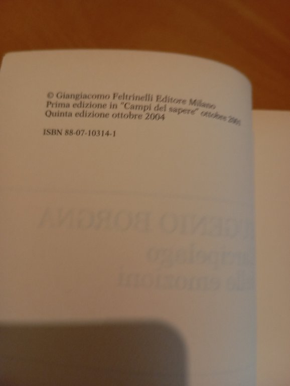 L'arcipelago delle emozioni, Eugenio Borgna, Feltrinelli, 2004 | Immagine Gallery 14