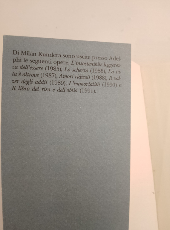 L'arte del romanzo, Milan Kundera, Adelphi, 1993