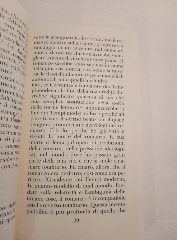 L'arte del romanzo, Milan Kundera, Adelphi, 1993