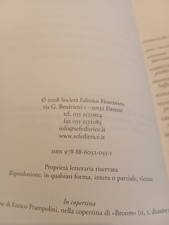 L'arte del saltimbanco. Aldo Palazzeschi tra due avanguardie, 2008