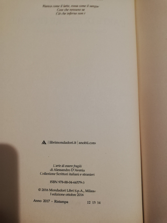 L'arte di essere fragili. Come Leopardi può salvar, A. D'avenia, …