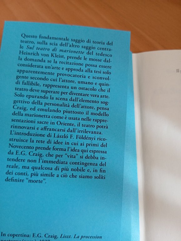 L'Attore e la Supermarionetta, Edward Gordon Craig, La vita felice, …