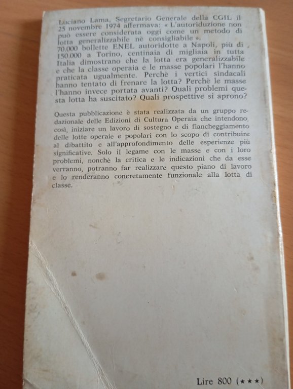 L'autoriduzione. Una risposta delle masse alla crisi, Ed. Cultura operaia … | Immagine Gallery 7