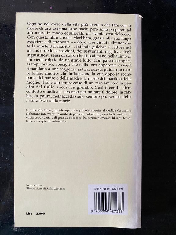 L'elaborazione del lutto, Ursula Markham, Mondadori, 1997