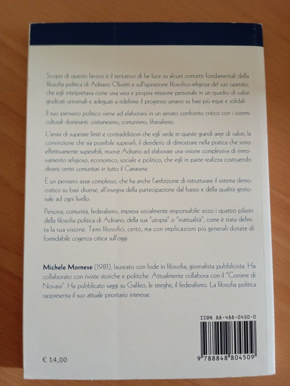 L'eresia politica di Adriano Olivetti, Michele Mornese, Lampi di stampa, …