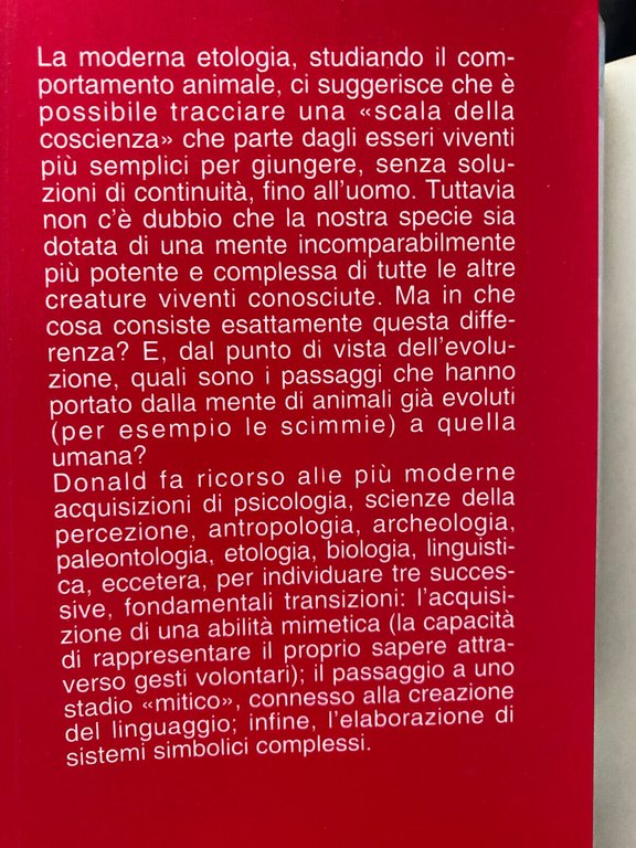 L'evoluzione della mente, Merlin Donald, Garzanti, 1996