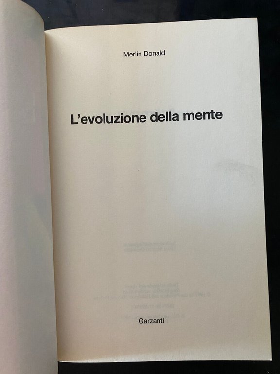 L'evoluzione della mente, Merlin Donald, Garzanti, 1996