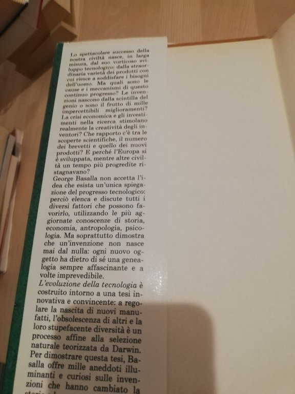 L'evoluzione della tecnologia. Cause, modalità... George Basalla, 1991, Rizzoli