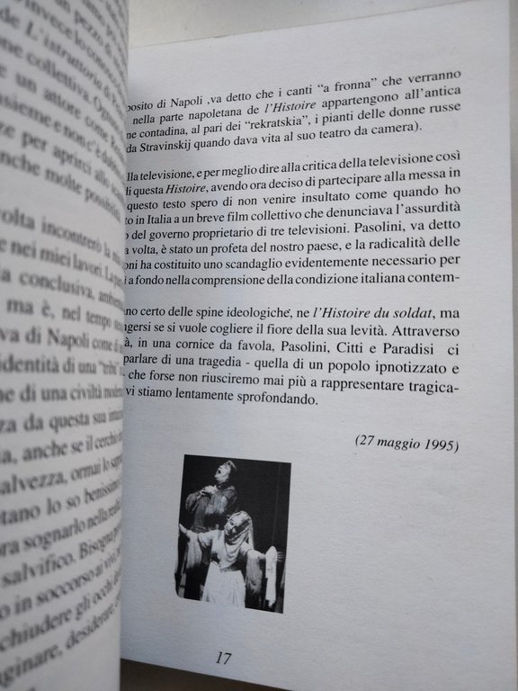 L'histoire du soldat, Pasolini, Citti, Paradisi, Teatro Roma Teatro umbria, …