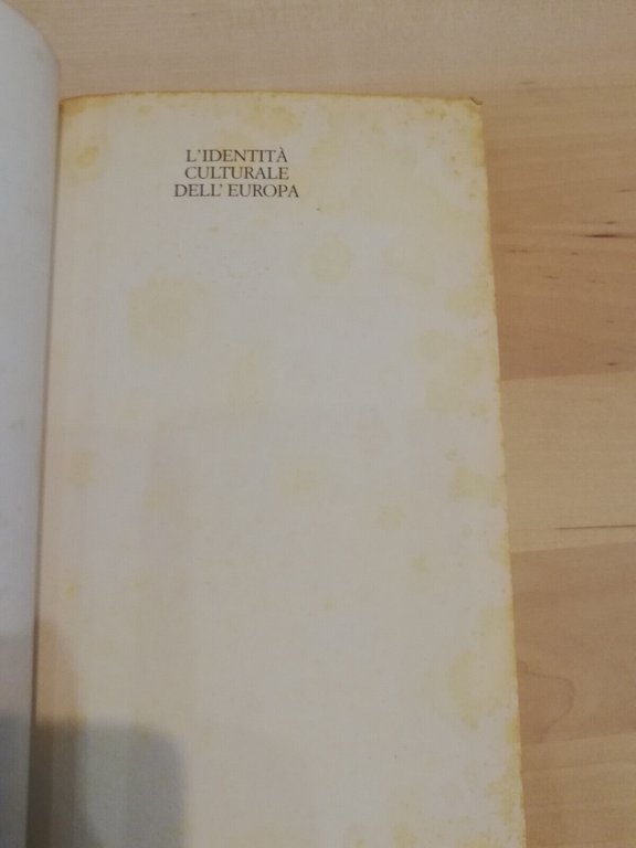 L'identità culturale dell'Europa, a cura di Paul Poupard, Piemme, 1994