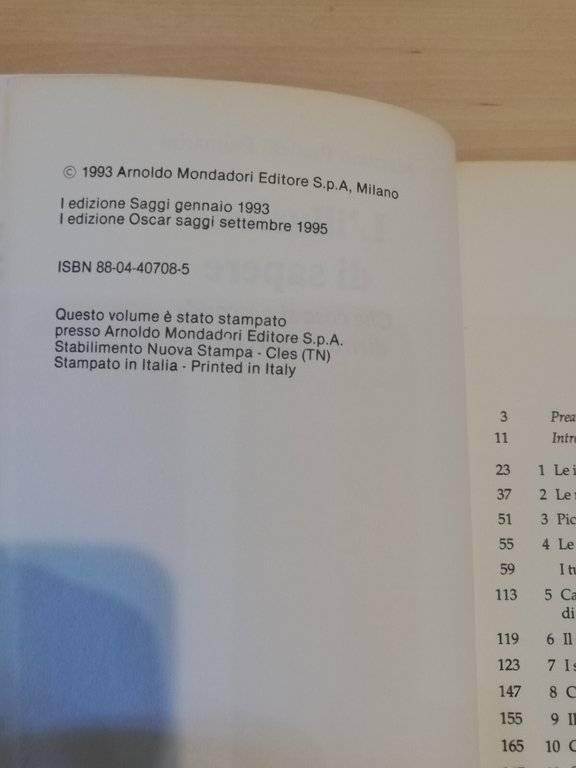 L'illusione di sapere, massimo Piattelli Palmarini, Mondadori, 1995