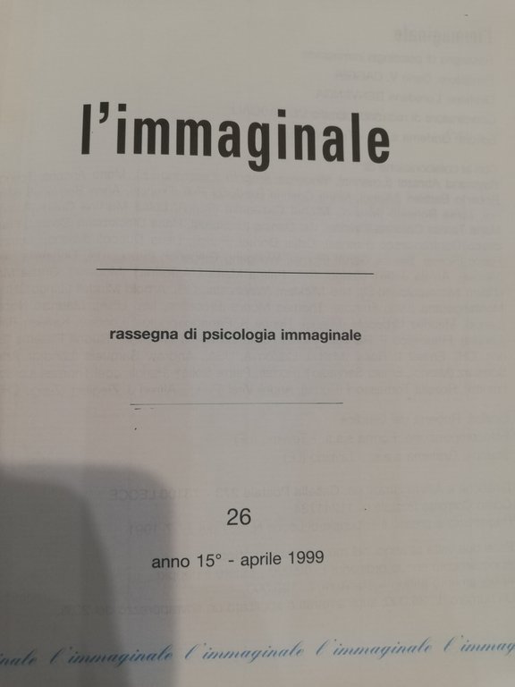 L'immaginale, numero 26, 1999 | Immagine Gallery 14