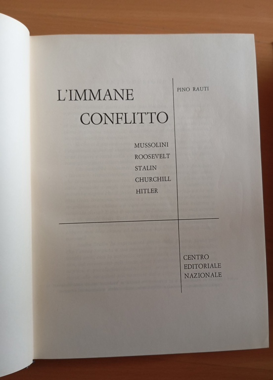 L'immane conflitto, Pino Rauti, Centro Editoriale Nazionale, 1966