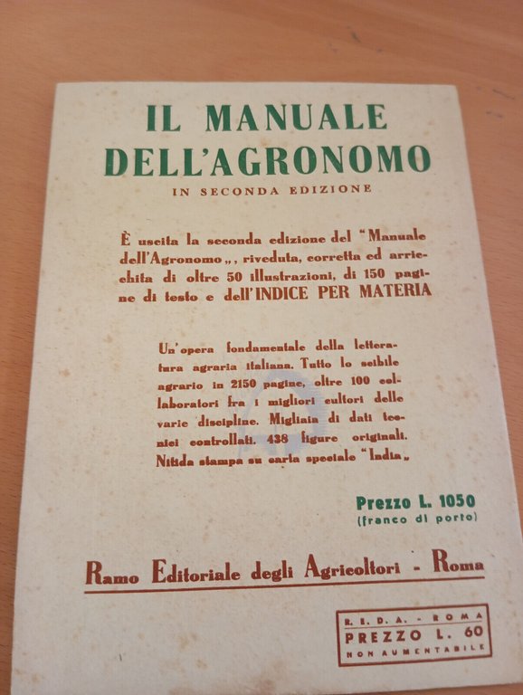 L'impianto dell'uliveto, M. Marinucci, Ramo editoriale degli agricoltori, 1946