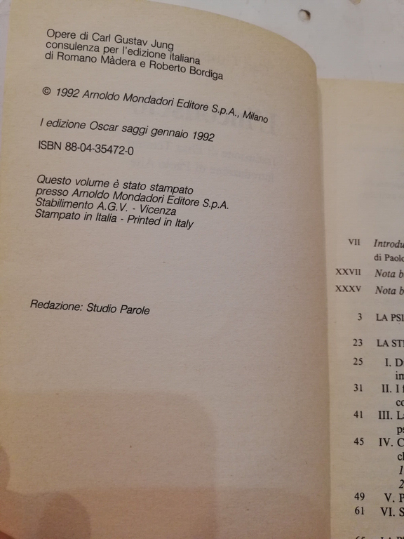 L'inconscio, Carl Gustav Jung, 1992, Mondadori