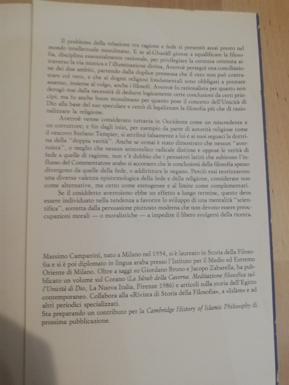 L'intelligenza della fede, Massimo Campanini, Pierluigi Lubrina Editore, 1989