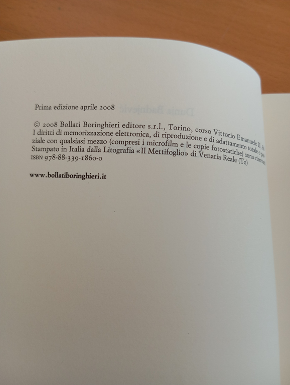 L'isola nuda, Dunja Badnjevic, Bollati Boringhieri, 2008