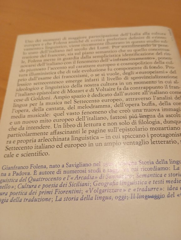 L'italiano in Europa, Gianfranco Folena, Einaudi, 1983