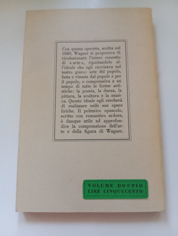 L'opera d'arte dell'avvenire, Richard Wagner, BUR, 1963