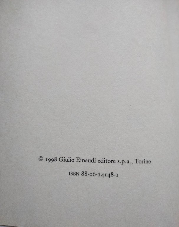 L'opera imminente, Paolo Mauri, Einaudi, 1998