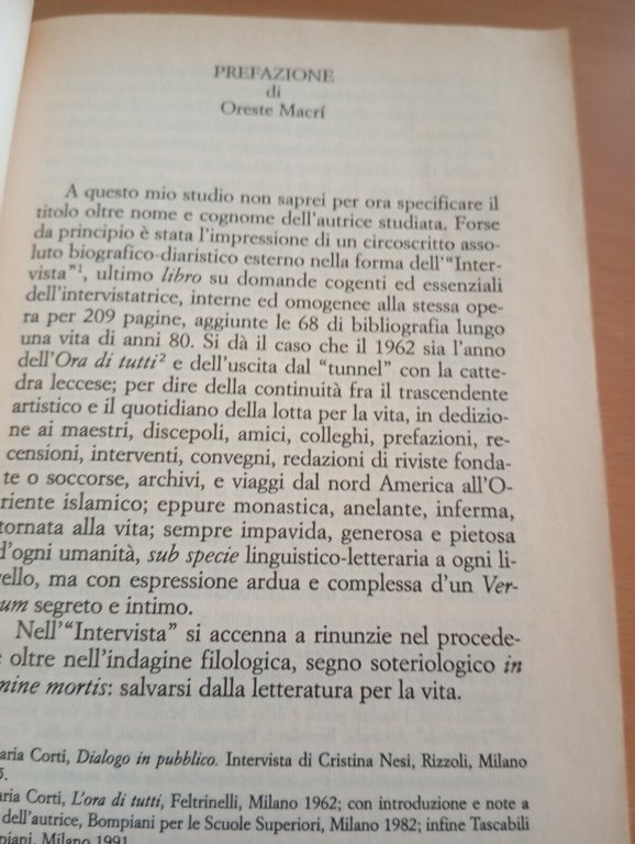 L'ora di tutti, Maria Corti, Bompiani, 2000