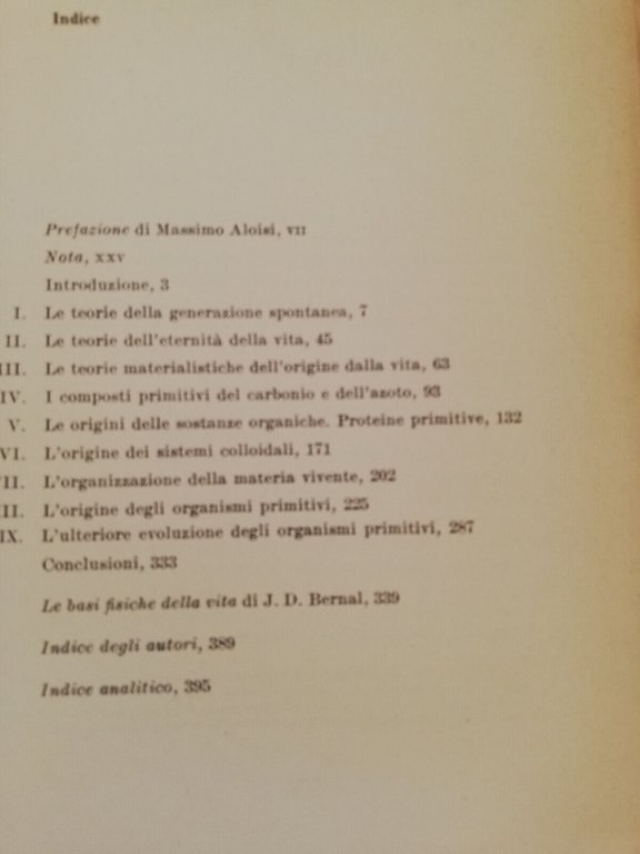 L'origine della vita sulla Terra, Alekandr I. Oparin, 1961, Boringhieri