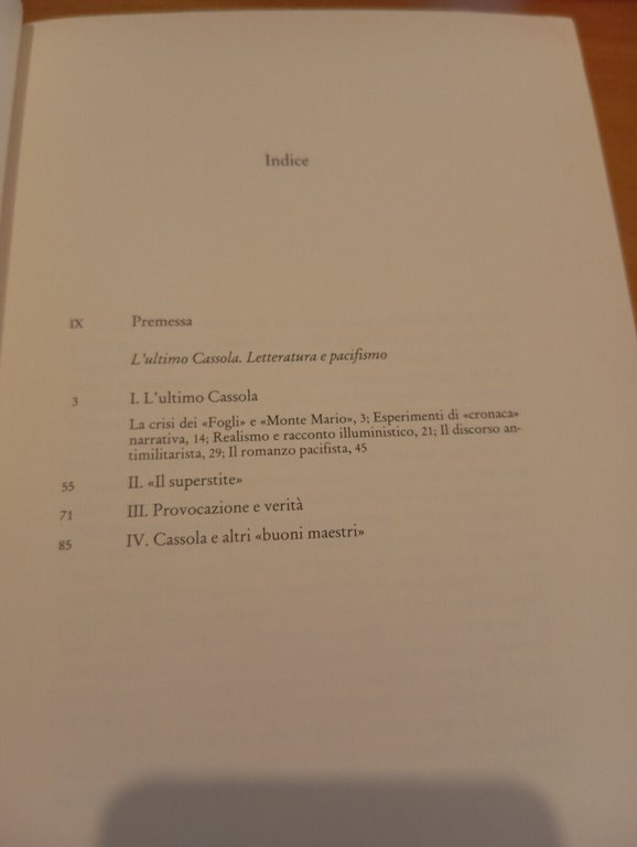 L'ultimo Cassola, Carlo Alberto Madrignani, Editori Riuniti, 1991